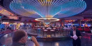 Live blackjack table with dealer and betting interface